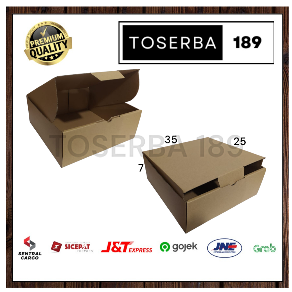 

kardus packing diecut/box pizz uk 35x25x7 cm