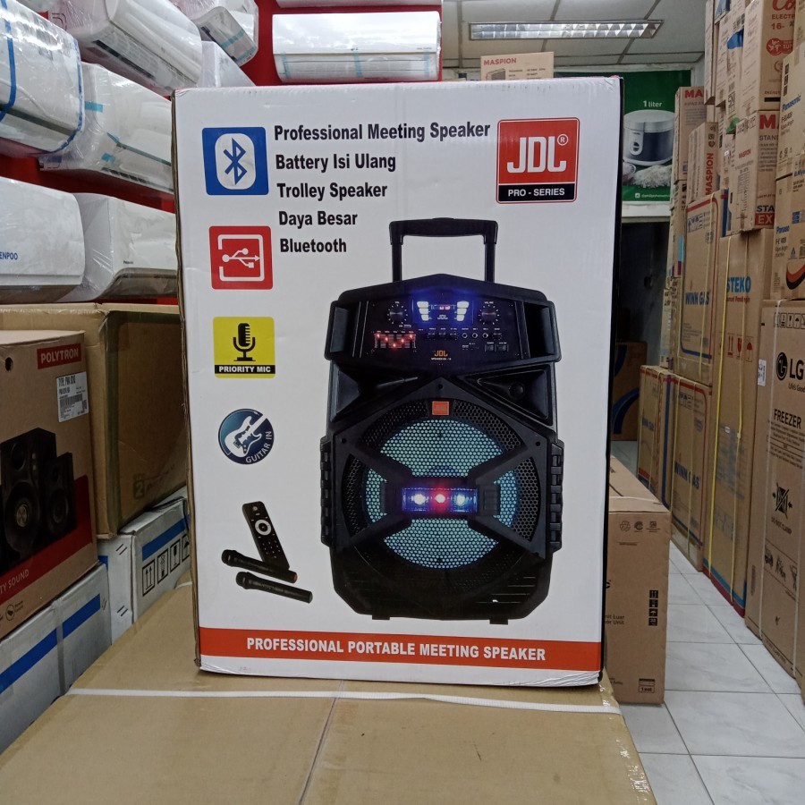 speaker portable JDL QV-15 15INCH PRO-SERIES BLUETOOTH MIC 2 WIRELES
