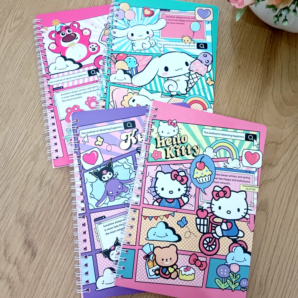 

BB Notebook Diary Ring Book Buku Tulis A5 motif Lotso Cinnamoroll Kuromi Melody