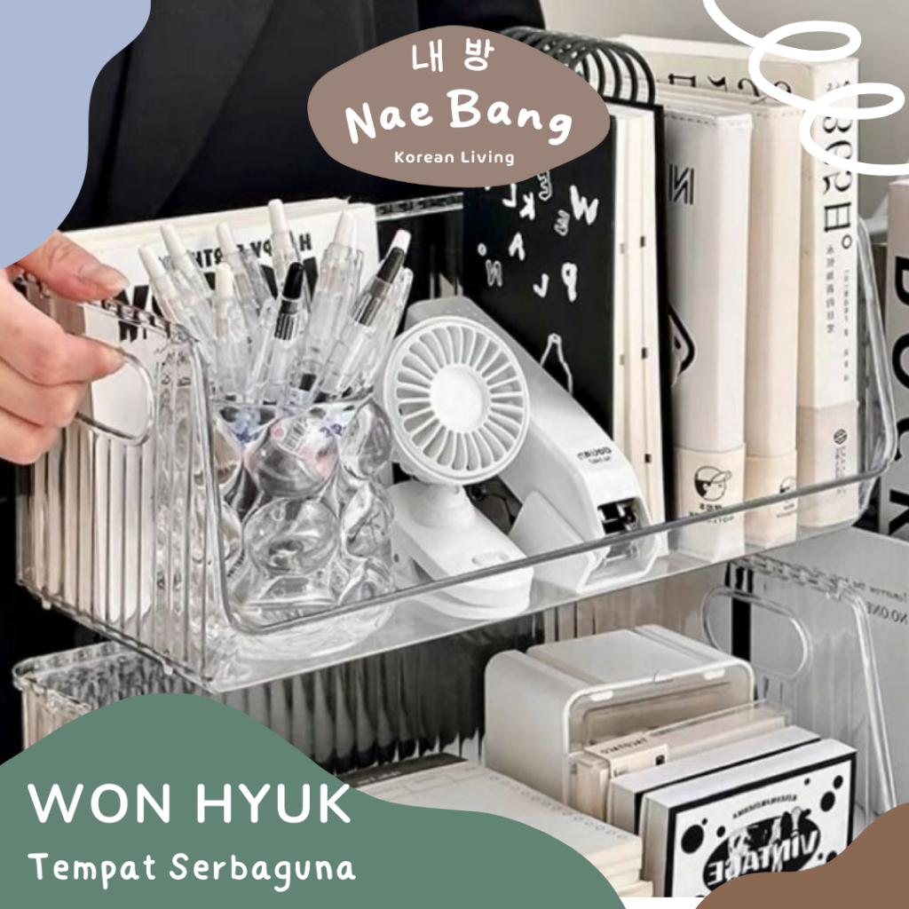 NAE BANG - WON HYUK Storage Skincare Transparan Rak Meja Kosmetik Plastik Organizer Make Up Organize