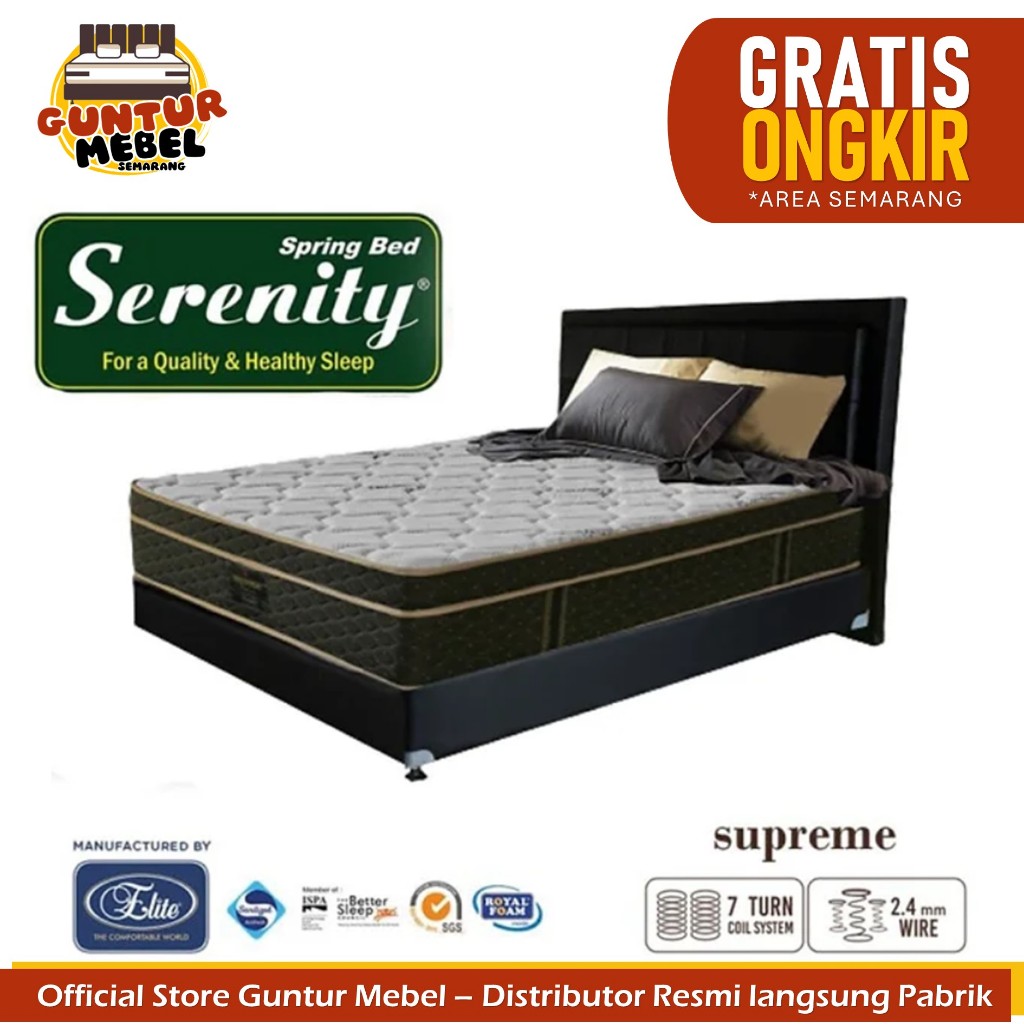 PROMO Springbed Matras Serenity Supreme by Elite Guntur mebel semarang murah