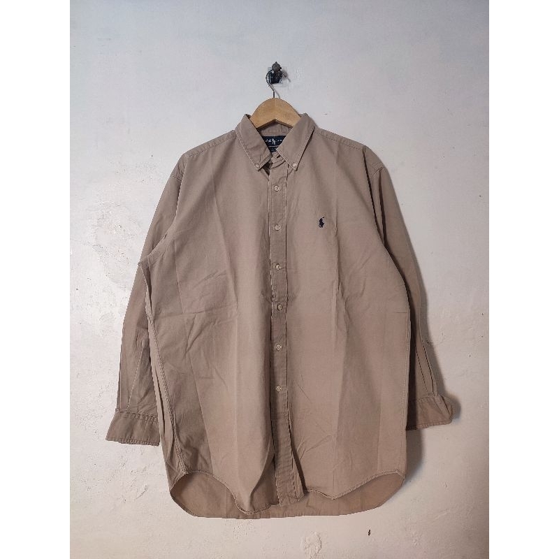 KEMEJA OUTER POLO RALPH LAUREN BEIGE OVERSIZE STYLE SECOND ORIGINAL
