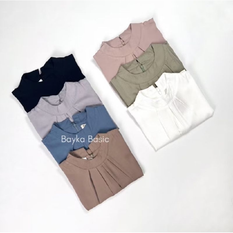 Inner Rayon Highneck, Inner Katun Adem, Atasan Tanpa Lengan Wanita, Inner Katun Kerah kerut, Inner K