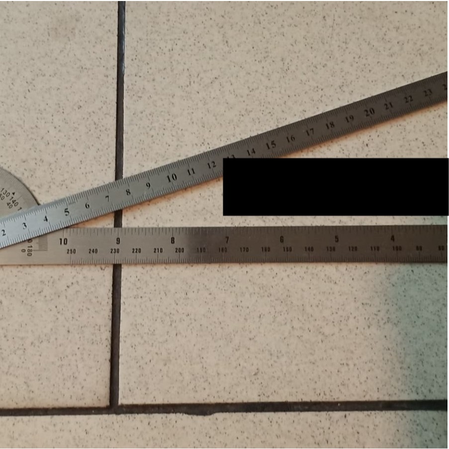 

mistar penggaris busur derajat protractor 12" panjang 30cm 300mm