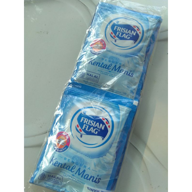 

Paket isi 2 renteng / 12 pcs. Susu Putih Kental Manis Frisian Flag