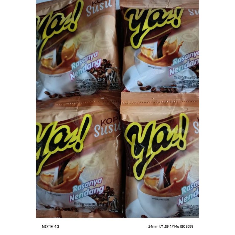 

Kopi susu YA renceng isi 10 sachet