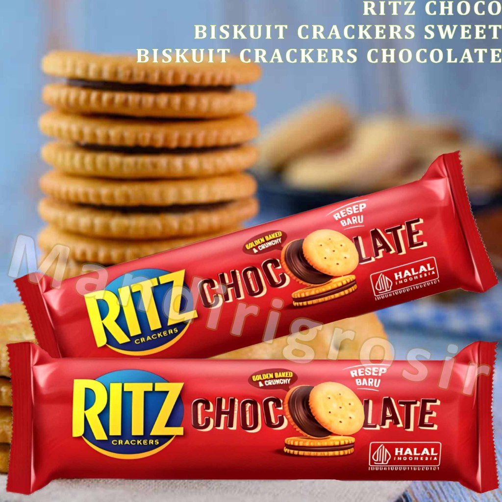 

Biskuit Crackers Sweet * Ritz Choco * Biskuit krekers Rasa Chocolate * 91gr