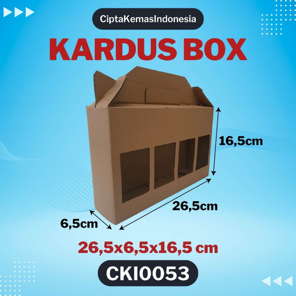 

Kardus Box Die Cut 17x11,3x17,3 cm Dus Packing Packaging Polos