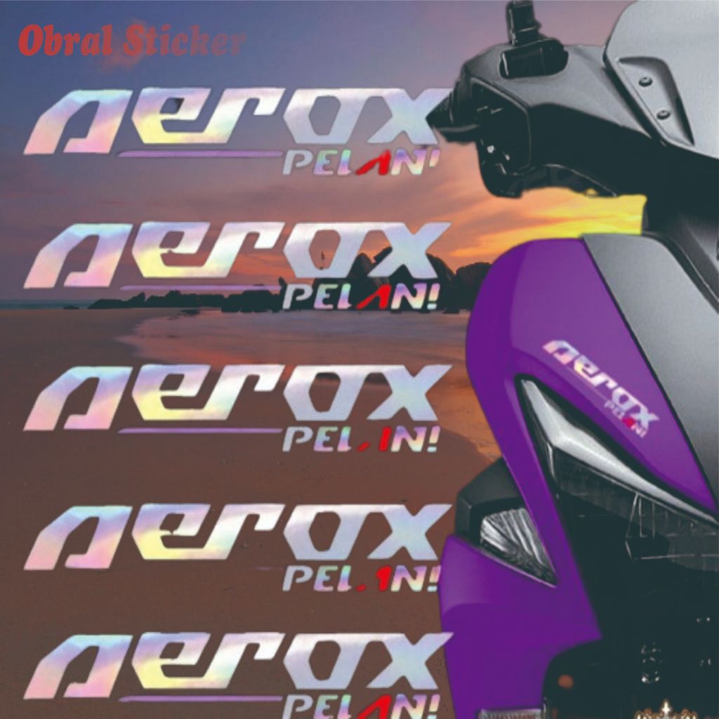 Sticker Aerox pelan! bisa pilih warna Stiker cutting Aerox new