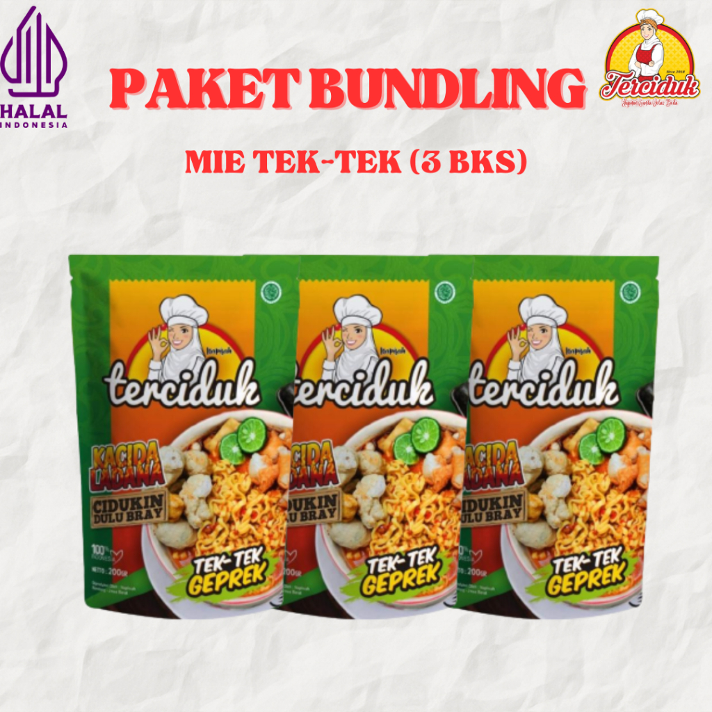 

MIE TEKTEK GEPREK | MIE GODHOK KHAS BANDUNG 3 BUNGKUS TERCIDUK FOOD