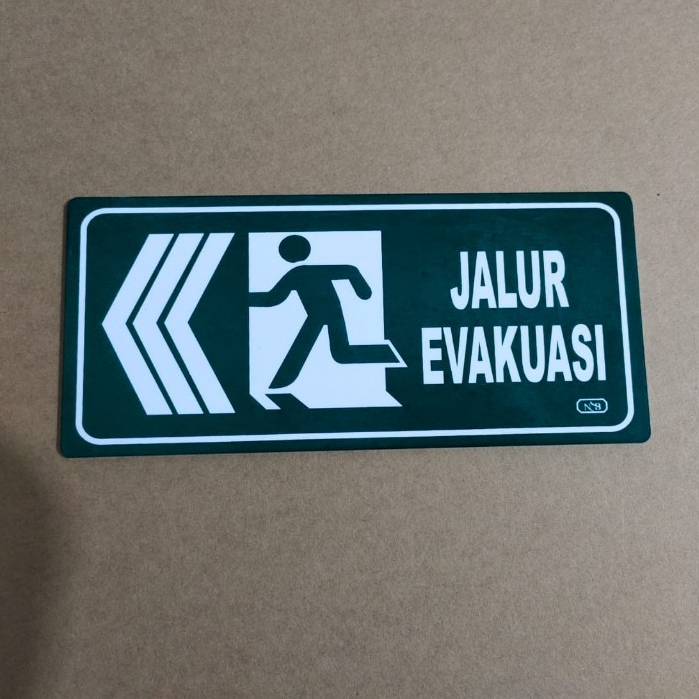 

Sign Label Acrylic/Label Akrilik Medium - Jalur Evakuasi Kiri (Hijau) 9x20cm