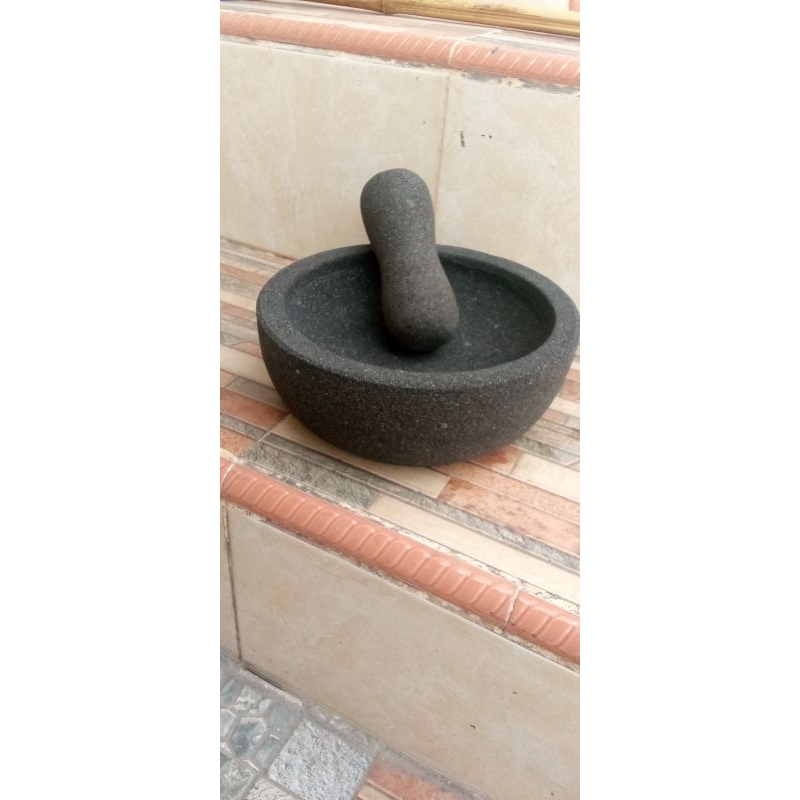 Cobek mangkok 17-18cm  & 20cm batu Merapi