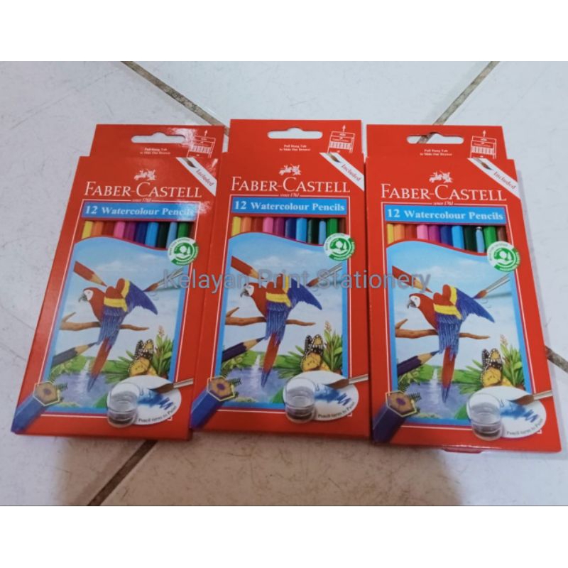 

(1 pcs) PENSIL WARNA FABER CASTELL WATERCOLOUR 12 WARNA PANJANG (+KUAS DI DALAM KEMASAN)