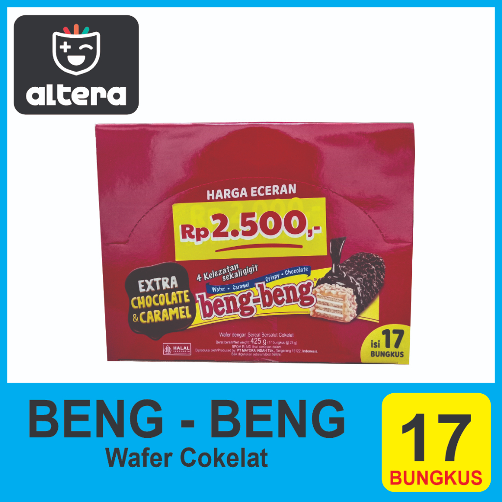 

Beng - Beng 2500 Wafer Cokelat - 1 Dus isi 17 Bungkus