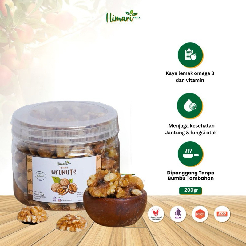 

Himari Kacang Walnut Panggang Roasted WALNUT 200gr