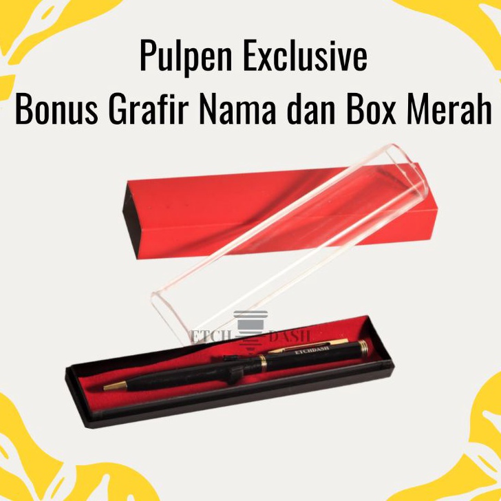 

KUALITAS TERJAMIN Pulpen Exclusive Free Grafir NamaLogo Box Pulpen Promosi