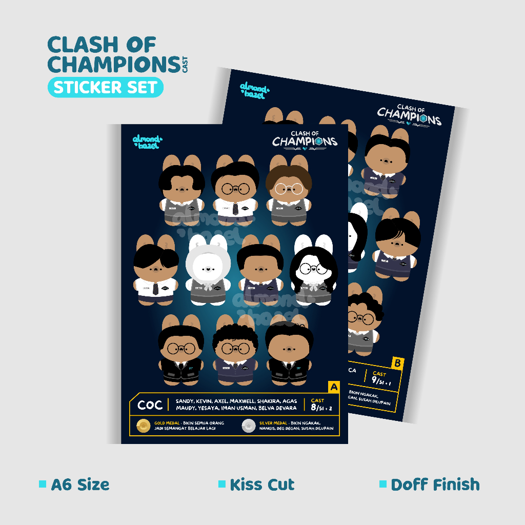 

Clash Of Champion Cast Sticker Set by Almond2hazel
