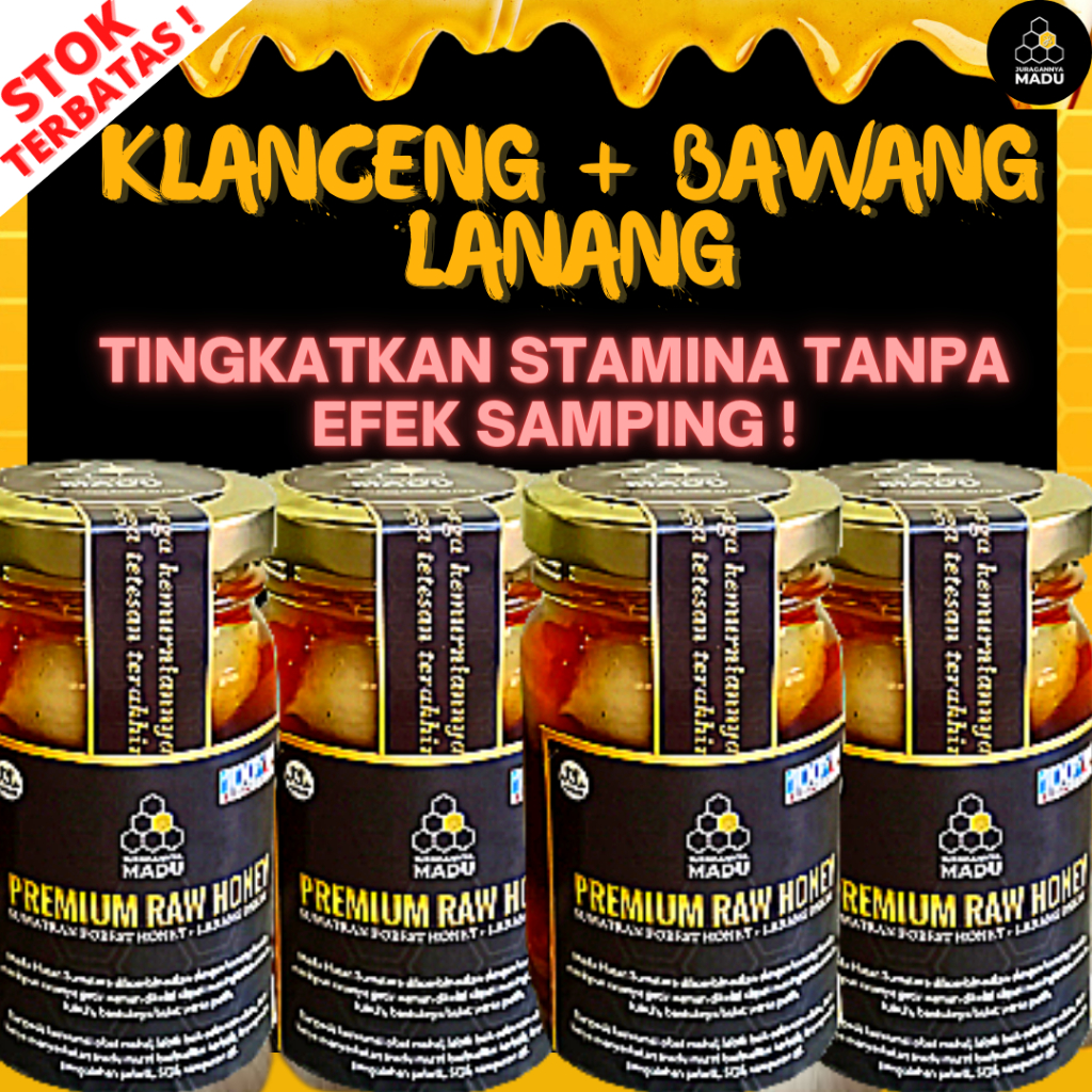 

MADU KLANCENG + BAWANG TUNGGAL TINGKATKAN STAMINA PADA PRIA 250GR