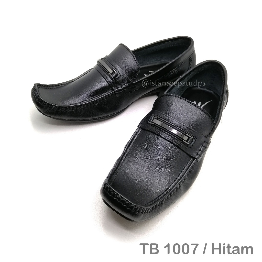 Sepatu Kulit Pria Casual Anvil TB 1007, Hitam, Nyaman dipakai