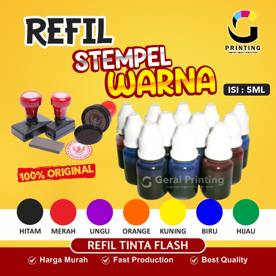 

Isi / Refil Tinta Stempel Flash / Warna