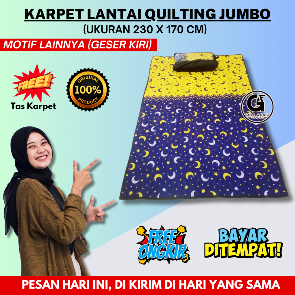 KARPET QUILTING JUMBO MOTIF ABSTRAK & MINIMALIS TERMURAH BERQUALITAS MODERN