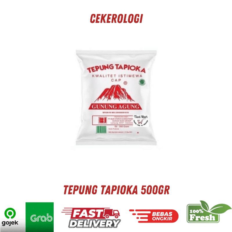 

Tepung Tapioka Gunung Agung 500gr / Tepung Tapioka / Tepung / Tapioka / JABODETABEK / Bahan Makanan