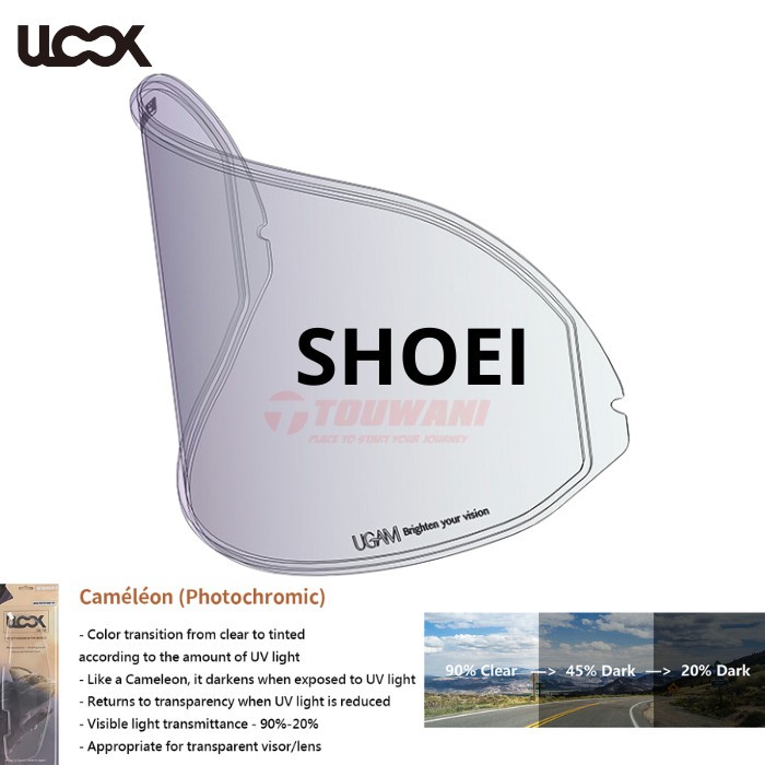 Antifog Ulook Shoei J-Cruise 2 J-Force 4 CJ-2 PHOTOCHROMIC