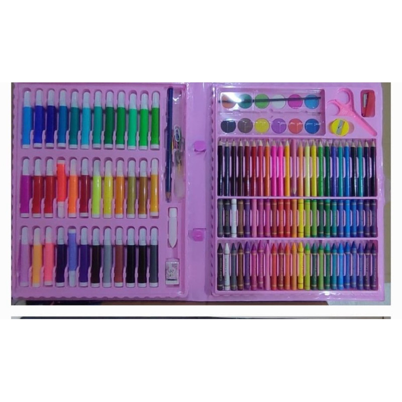 

HJK Set Crayon 150 PC 208 PC 86PC / Alat Menggambar dan Mewarnai Anak / Alat Melukis / Pensil Warna