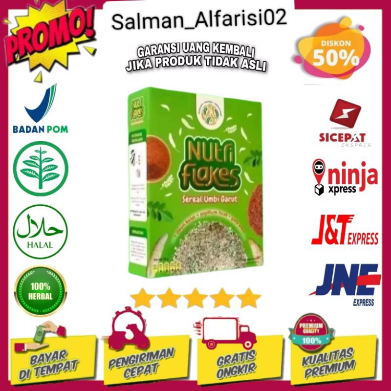 

NUTRIFLAKES ORIGINAL umbi garut atasi asam lambung dan magh, NUTRIFLAKES ASLI 100% Di jamin ampuh