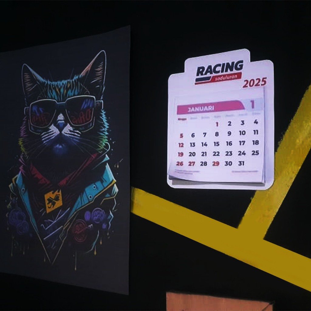 

kalender 2025 dinding mini tempel bebas design