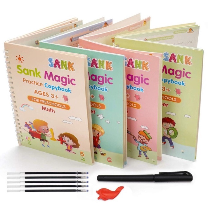 

DIJAMIN ORI Sank Magic Practice 1 Set Isi 4 Buku PulpenSet Buku Ajaib