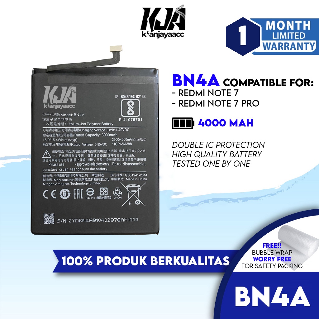 Baterai Redmi Note 7 / Redmi Note 7 Pro BN4A Original OEM Batre Batrai Battery Hp Ori