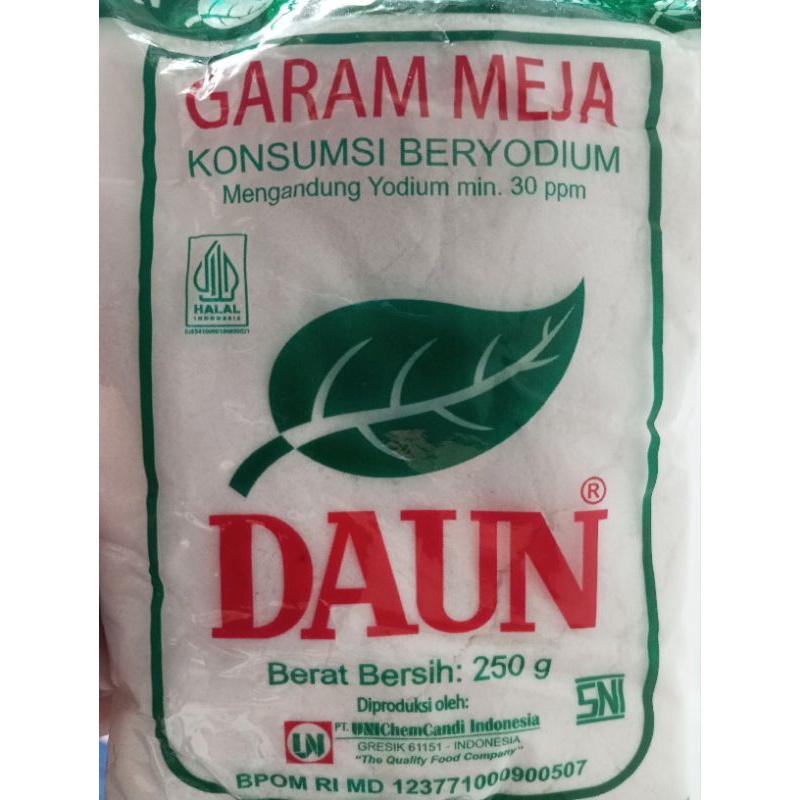 

Garam Daun 250 gr Halus Asli Beryodium