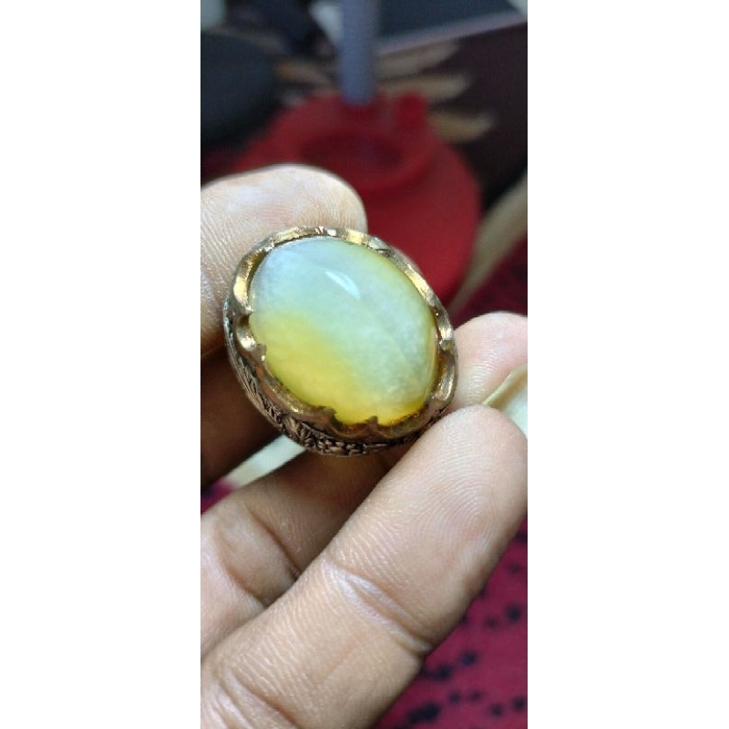 cincin batu akik pandan Lumut semu