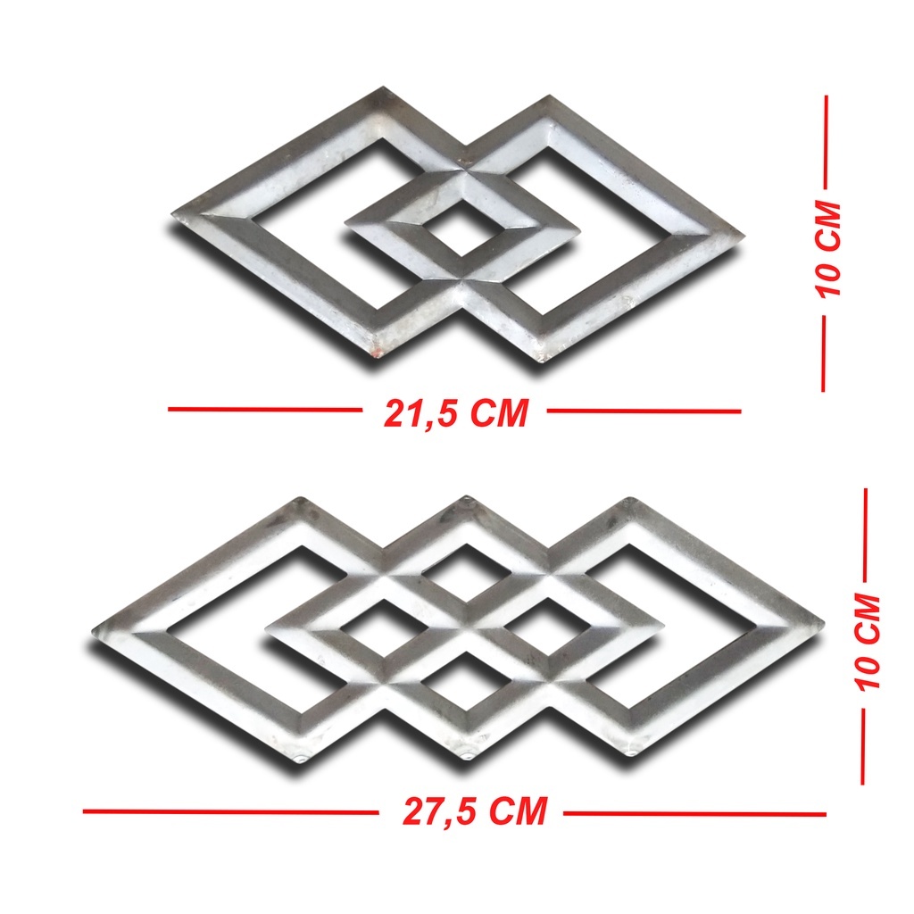 Ornamen pintu pagar/Wajik tumpuk 2&3 / Wajik 2 sisi bolak-balik