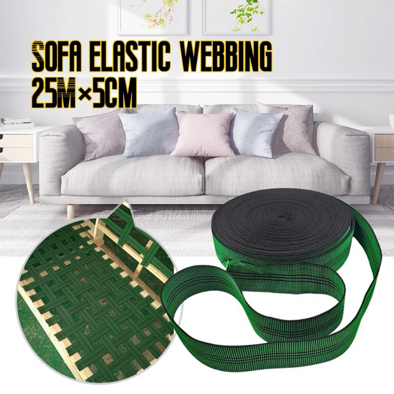 per roll 25m Webbing Sofa Karet sofa jok kasur tali webbing elastis / karet sofa