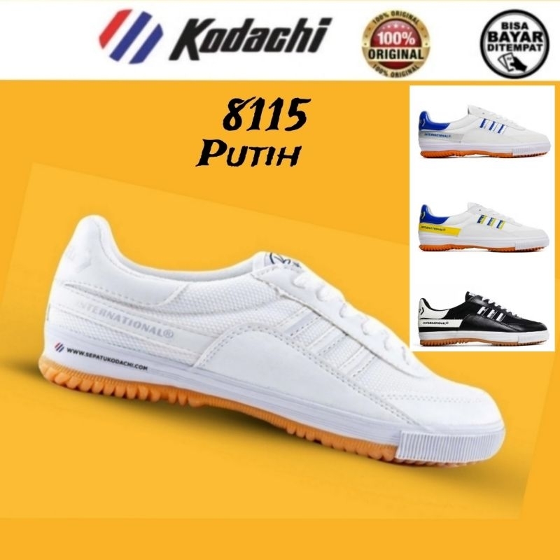 ready stock kodachi sepatu capung badminton joging lari cowok original kodaci 8115 putih tali retro