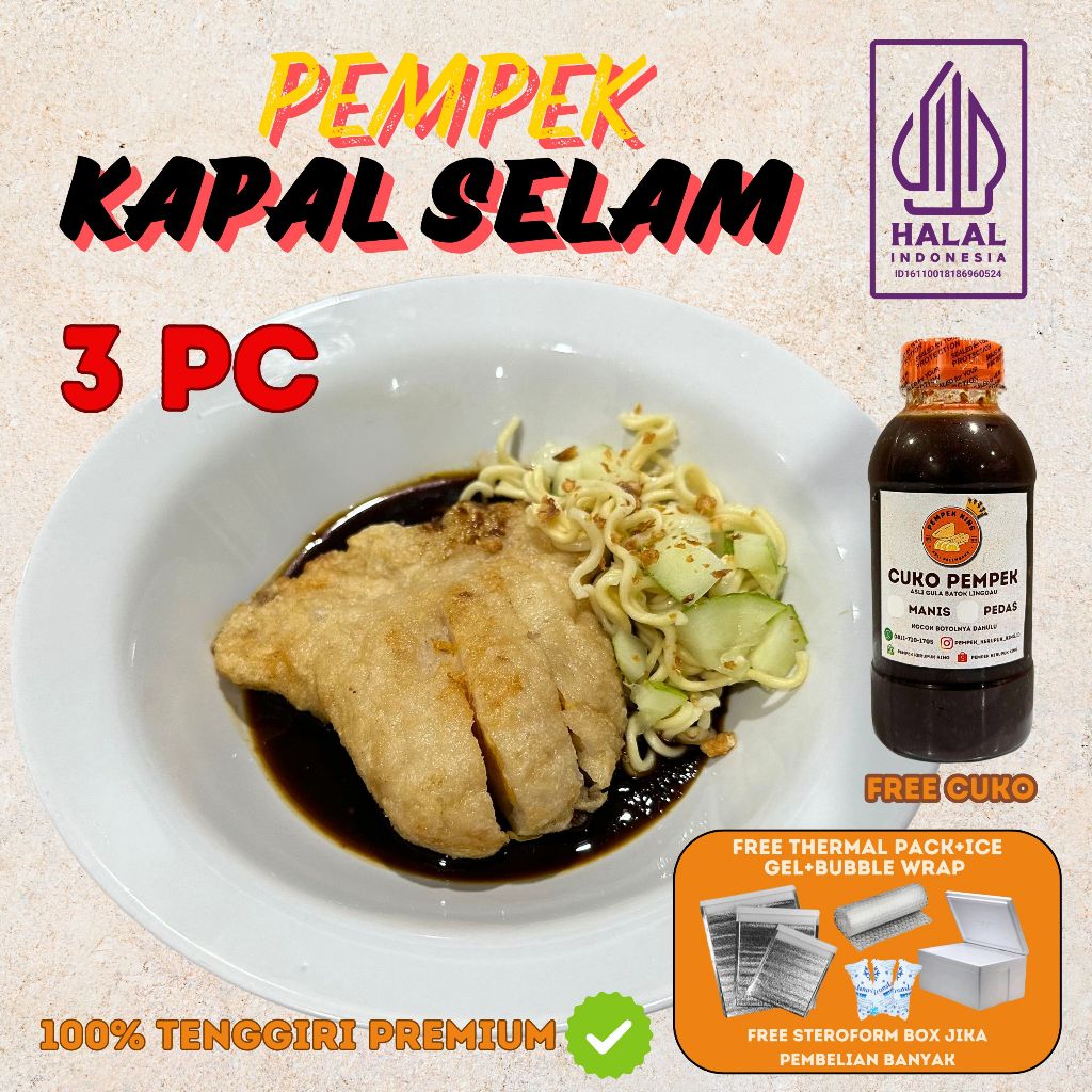 

[Halal] Pempek Kapal Selam Mpek Mpek Palembang Paket