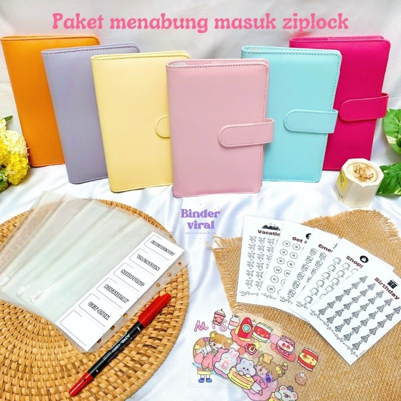 

( Saving Masuk Ziplock ) Paket Nabung 5 ziplock 5 kertas nabung masuk ziplock