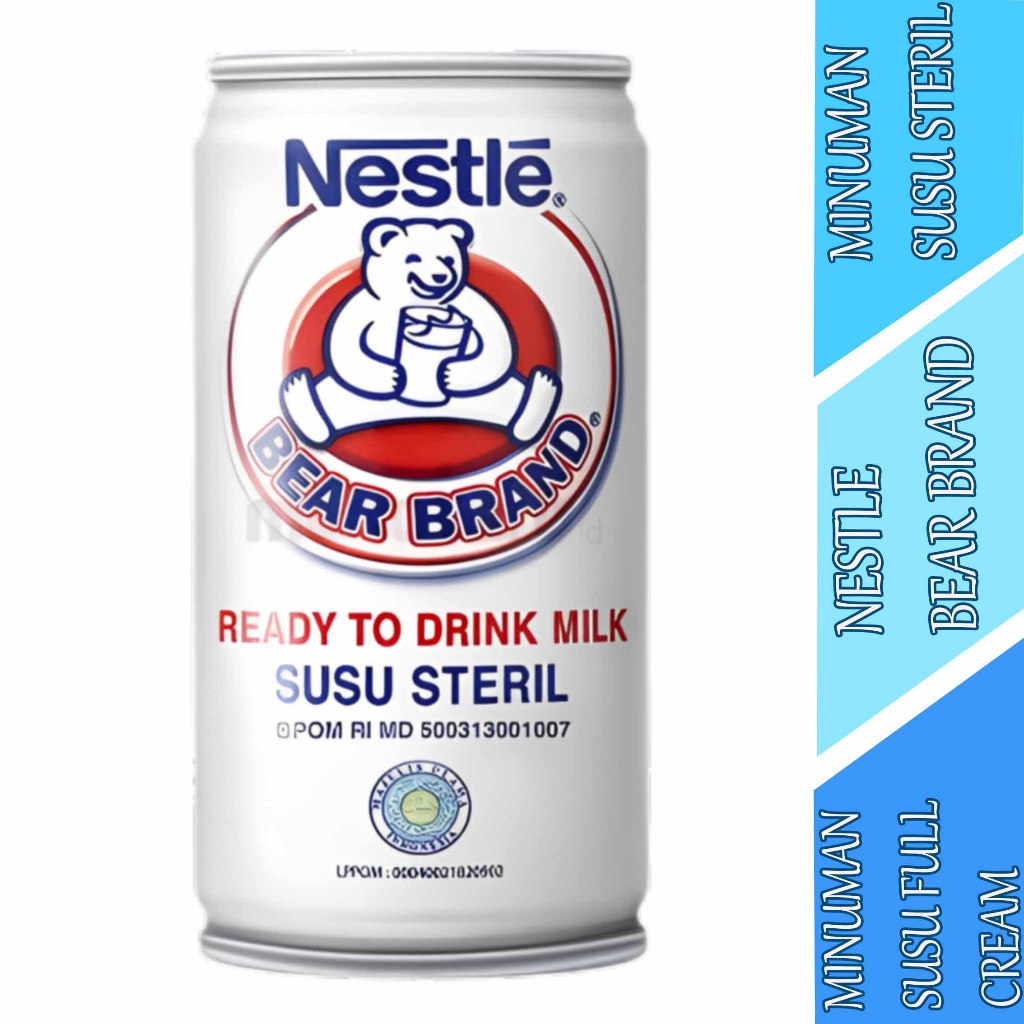 

Minuman Susu Full Cream - Nestle Bear Brand - Minuman Susu Steril - 189ml