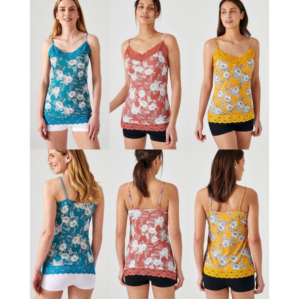 Damart Fluid Knit Lace Camisole - 5613