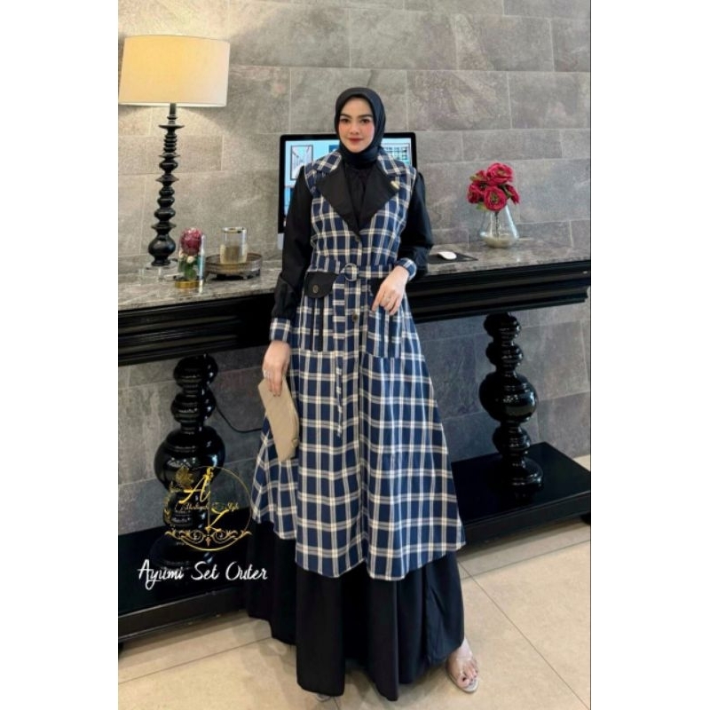 AYUMI SET OUTER / DRESS SET OUTER / LONG OUTER KOTAK KOTAK