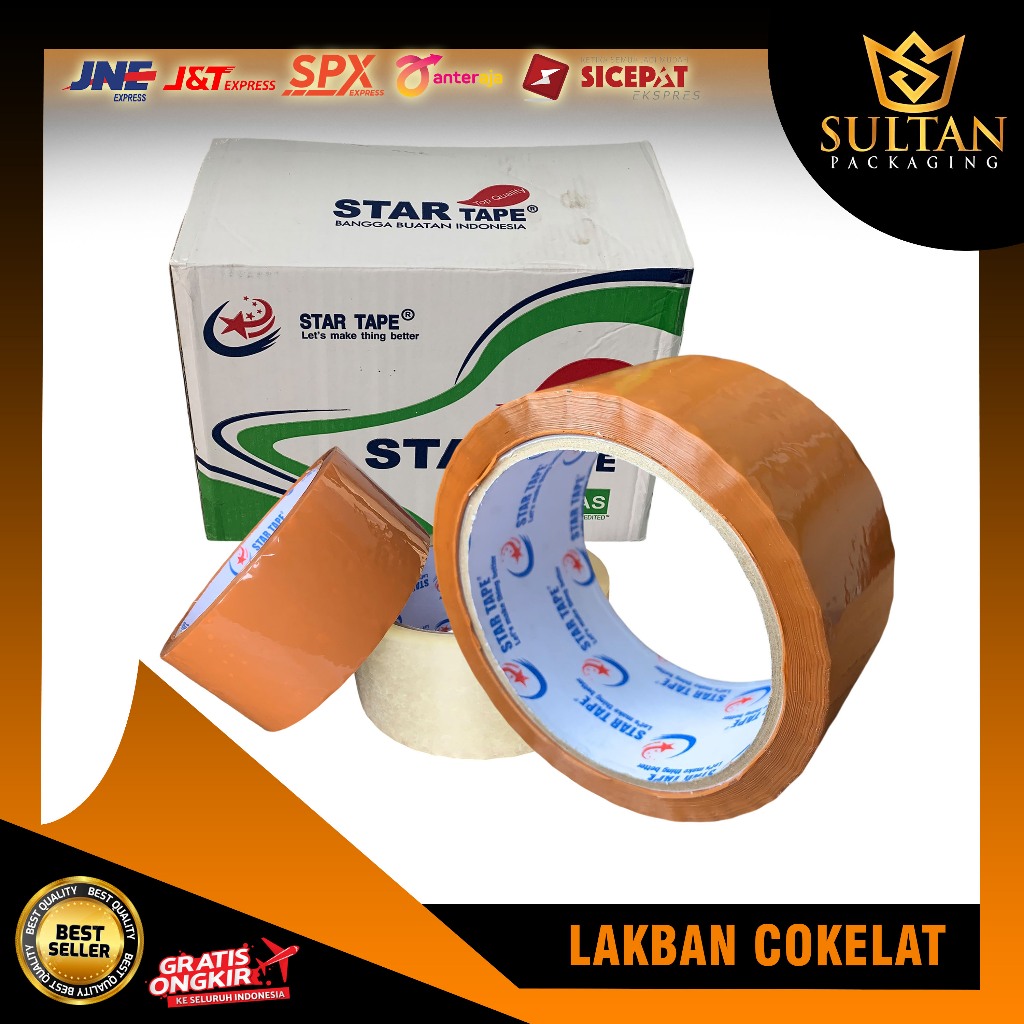 

OPP Lakban Cokelat Startape Premium Ukuran 72yard X 48mm Bisa COD Bayar Di Tempat