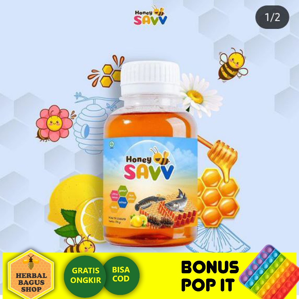 Vitamin Anak Mengatasi Speech Delay Booster Nafsu Makan Nutrisi Otak dan Daya Tubuh - Honey Savv