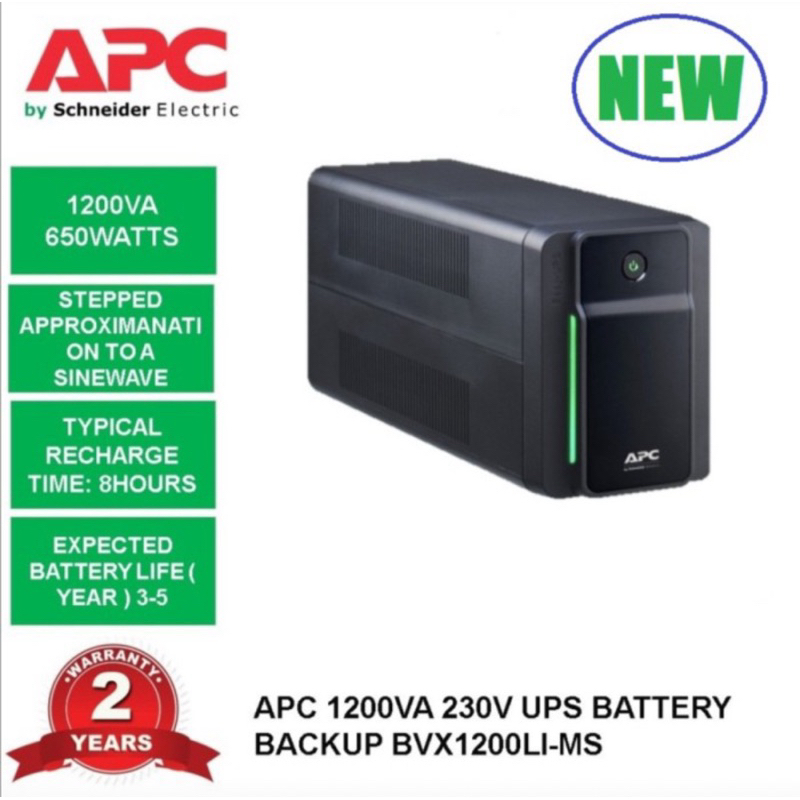 Ups Apc Easy Ups Apc BVX1200LI-MS / BVX 1200 Li-Ms 1200Va / 650w