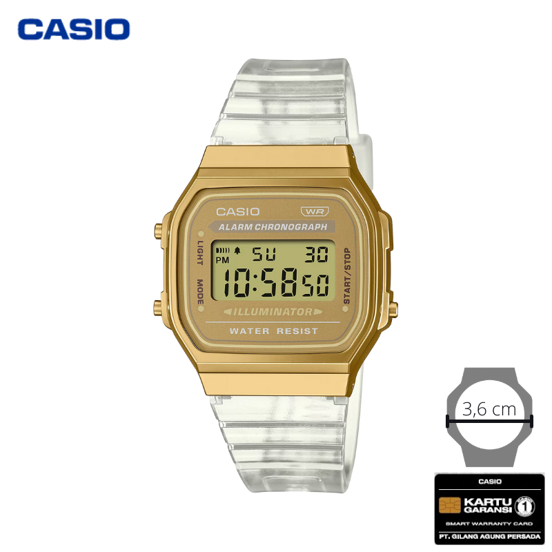 JAM TANGAN WANITA CASIO A-168XESG-9A CASIO WANITA ORIGINAL