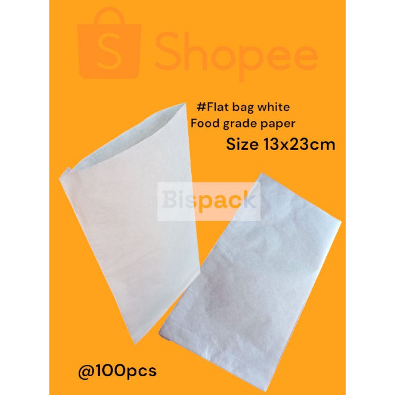 

@100pcs kantong kertas putih polos size 13x23cm