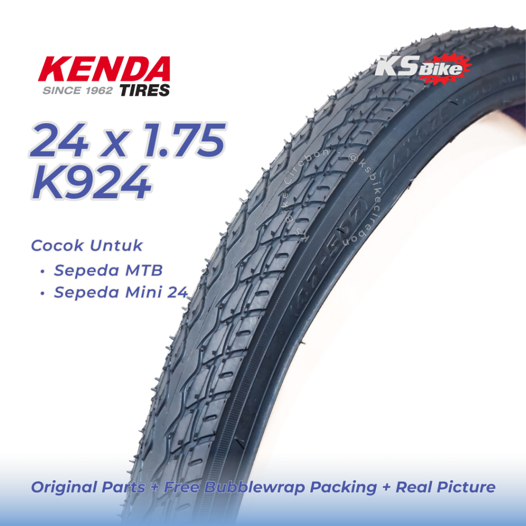 Ban Luar Sepeda 24 x 1.75 1.95 Kenda K924 K935 Hitam Ban Luar Ring 24 MTB Mini Sepeda Gunung Ban 24 