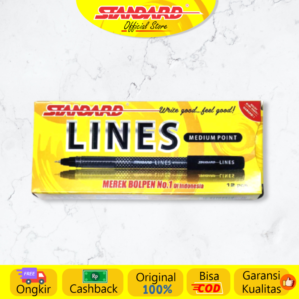 

Standard - Pulpen Lines Medium Point 0.7 ( Alat Tulis / Pen / Ballpoint / Pena )