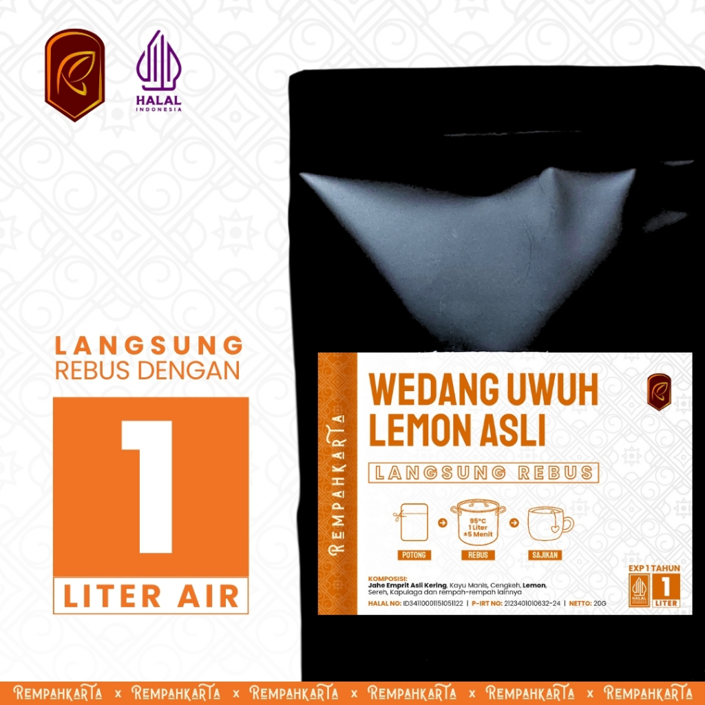 

1 Liter Wedang Uwuh Rempahkarta Lemon